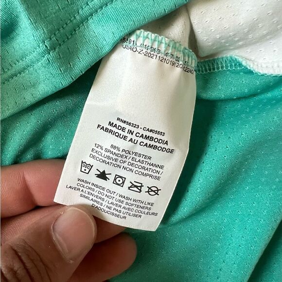 Nike Court Dri Fit Advantage Printed Shirt Teal - Picture 6 of 7